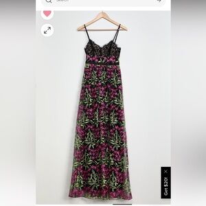 Lulu’s Divine Delight Black Floral Maxi- NWT- XS